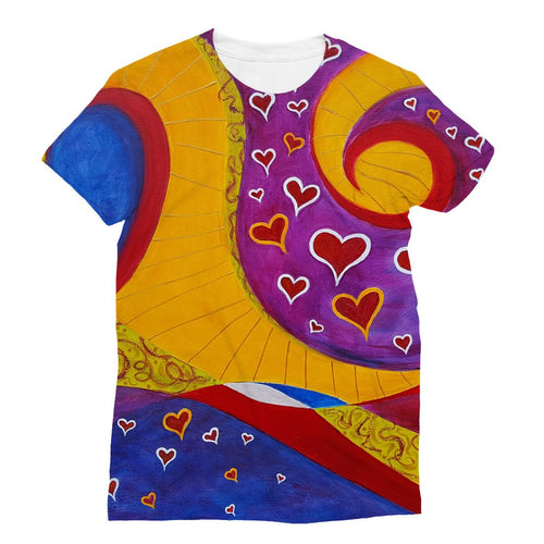 Swirly Hearts Sublimation T-Shirt