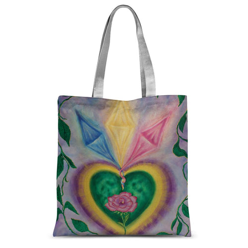 Love Blooms Here Sublimation Tote Bag