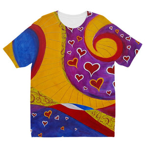 Swirly Hearts Kids' Sublimation T-Shirt