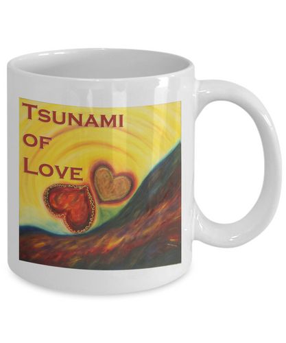 Tsunami of Love Coffee Mug
